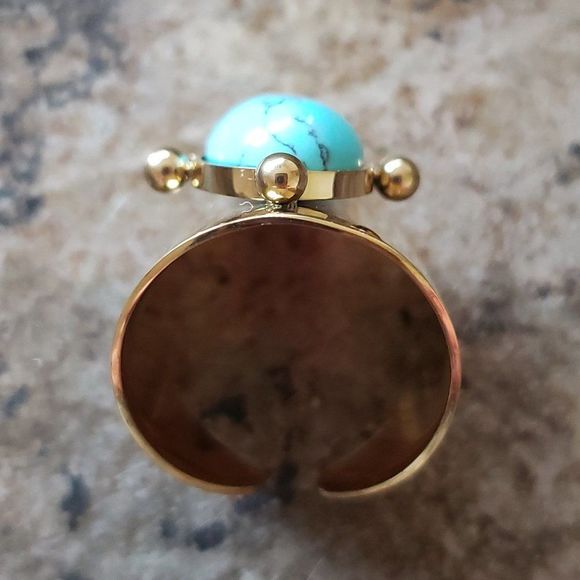 New! FP Starline Mojave Gold Turquoise Ring - Picture 4 of 15